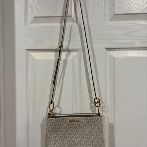 Michael Kors Monogram Beige Crossbody Bag